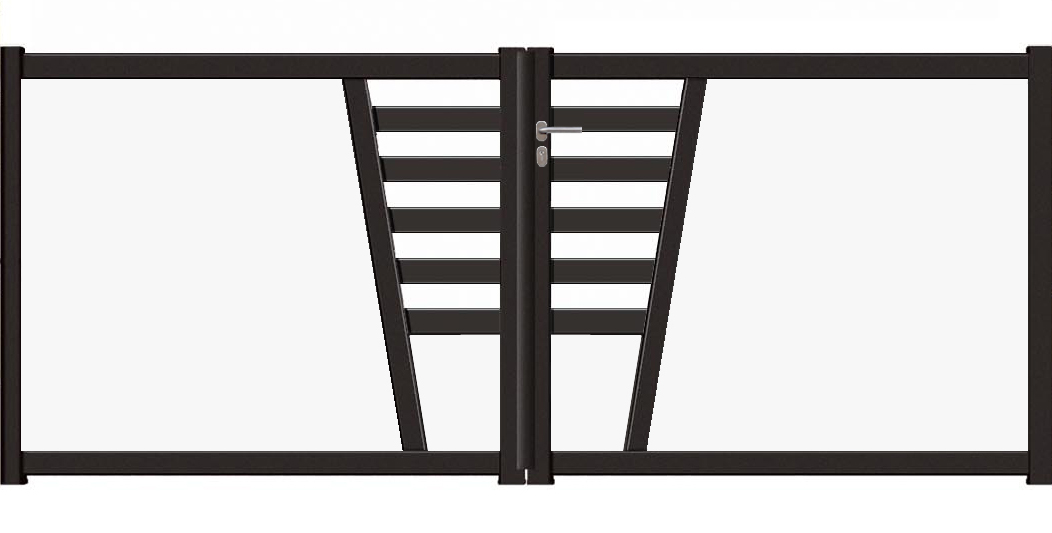 Portail biarritz bicouleur 3m50