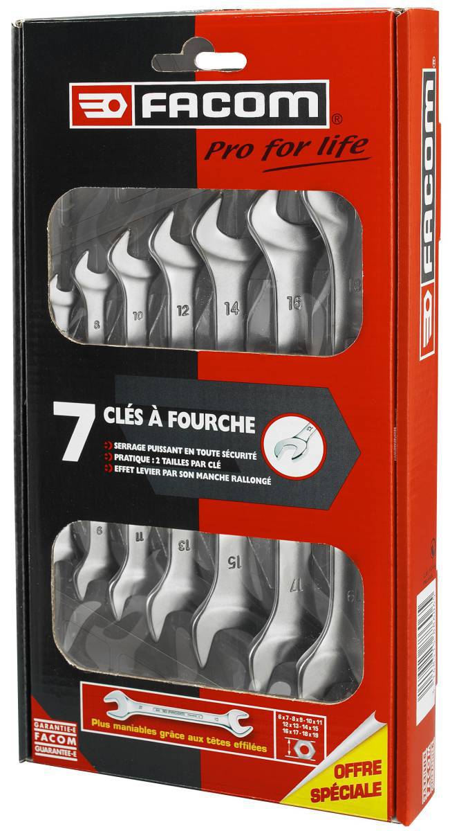 Coffret de 7 clés à fourches -  FACOM