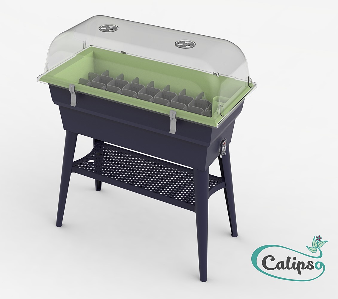 Jardinière Calipso COMBI 40 L gris/tilleul40 L - CALIPSO