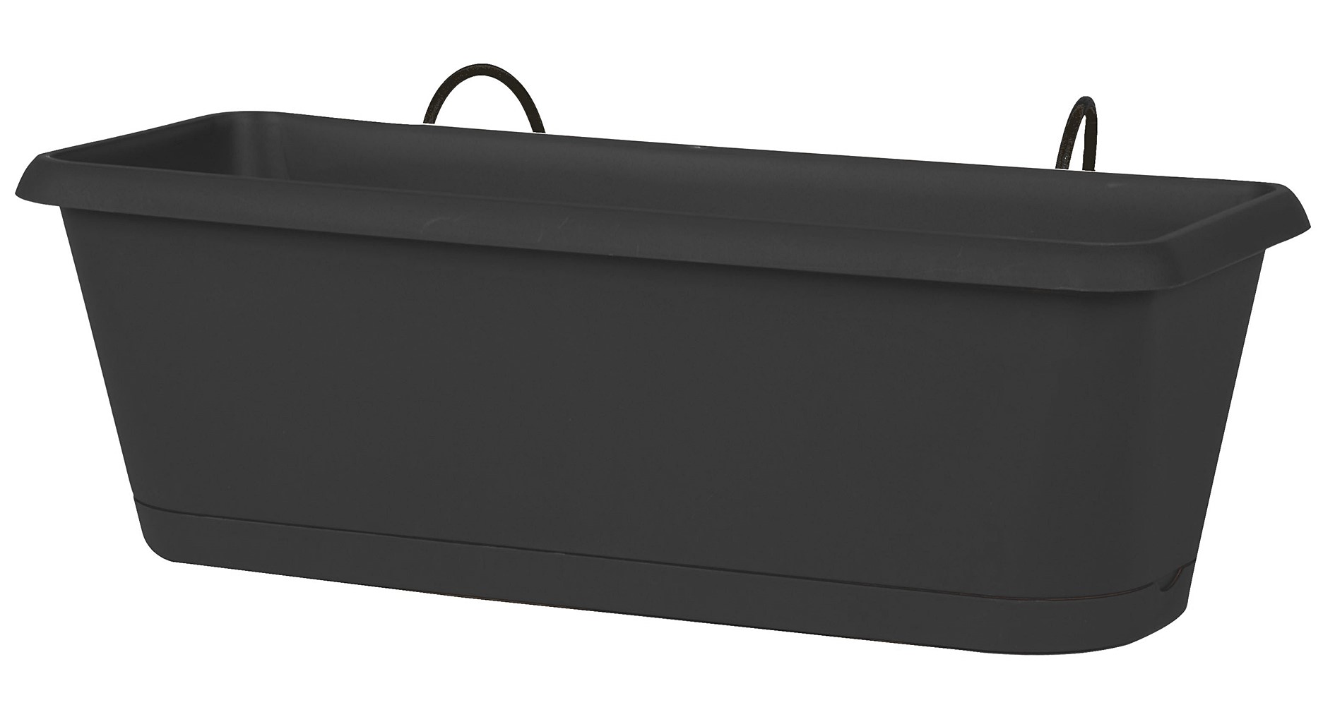 Jardinière CHORUS 50 cm anthracite + support - EDA