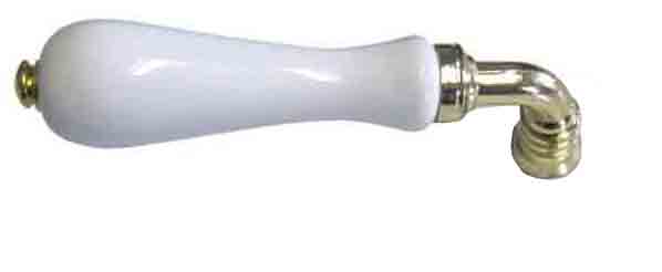 Béquille poire porcelaine blanc 6mm - CHAINEY