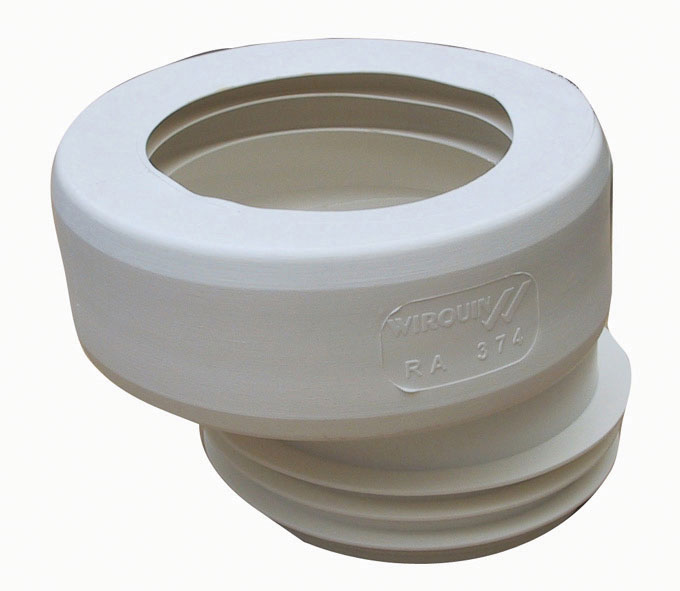 Sortie de cuvette WC excentrée à lèvres Ø100/110 mm - WIRQUIN