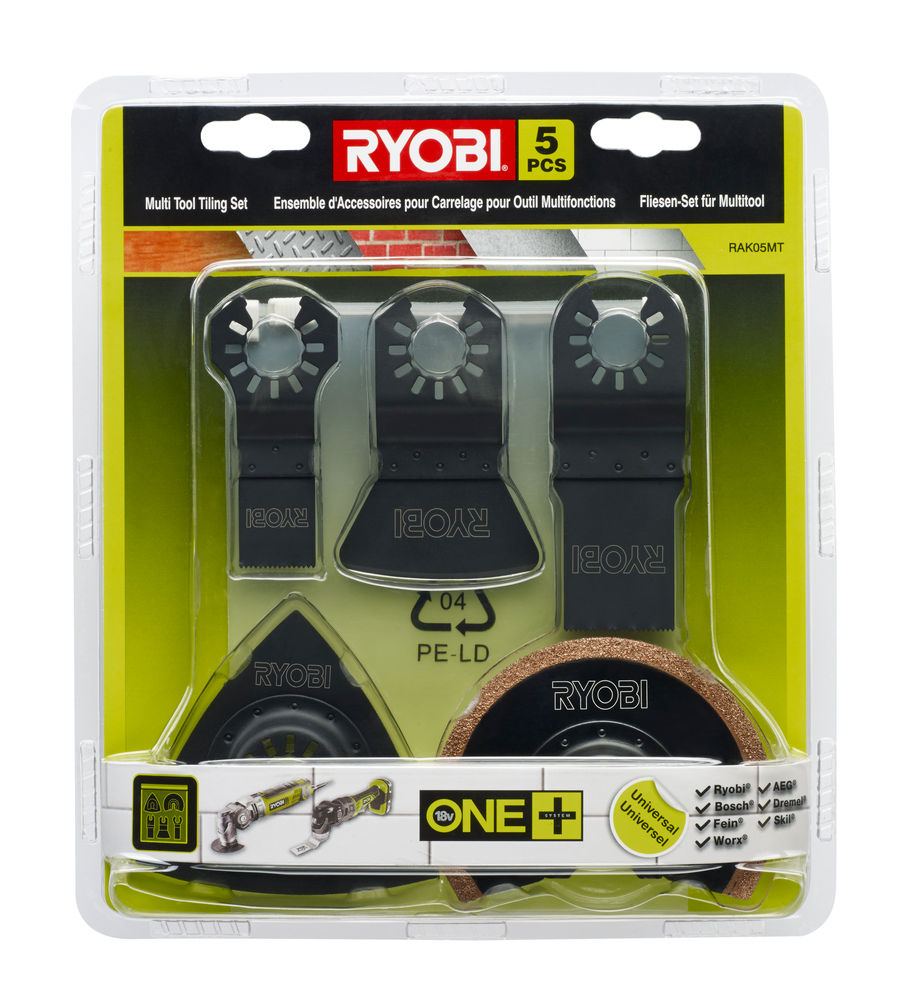 5 Accessoires pour outil multi-fontion / Kit spécial carrelage - RYOBI