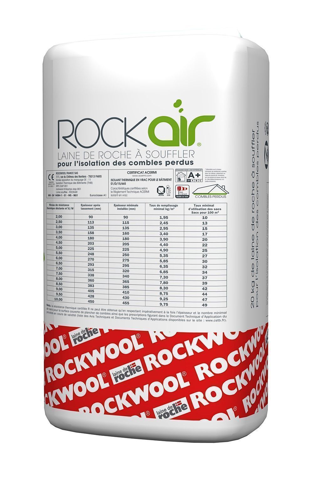 ROCKAIR - Laine de roche à souffler ROCKWOOL