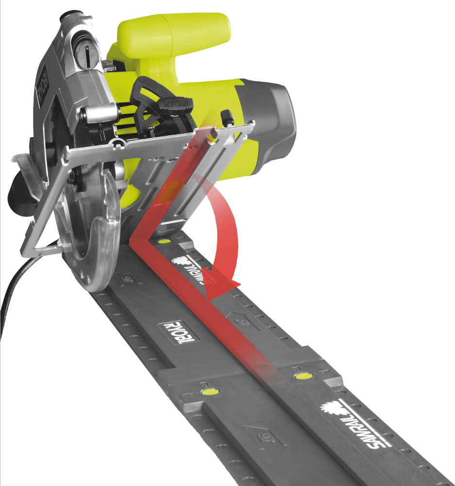 Scie circulaire 1250W - 66mm + rail de guidage - RYOBI