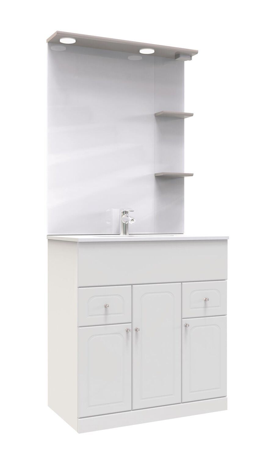 Meuble salle de bain Tolède 80 blanc - ONDEE