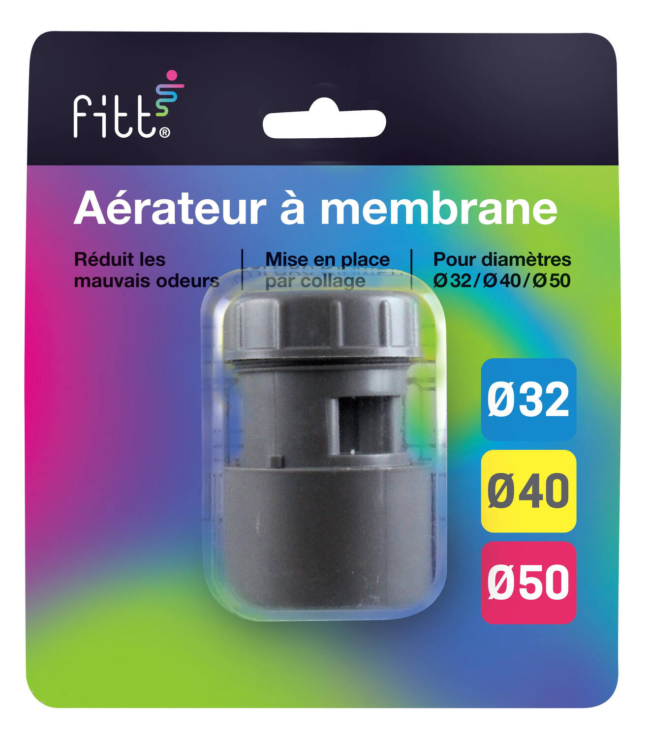 Aérateur à membrane pvc ø 32 40 50 ss blister - INTERPLAST