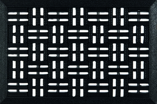 Tapis d'extérieur grattant Sardos caoutchouc 60x40cm ajouré noir - CORYL