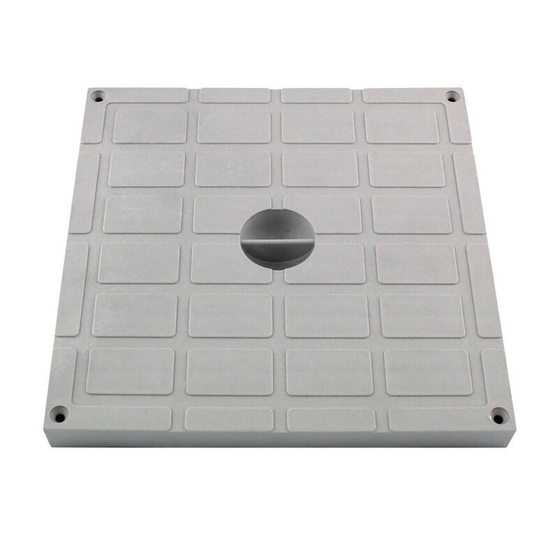 Couvercle de regard Polypropylène 20x20cm Gris - INTERPLAST