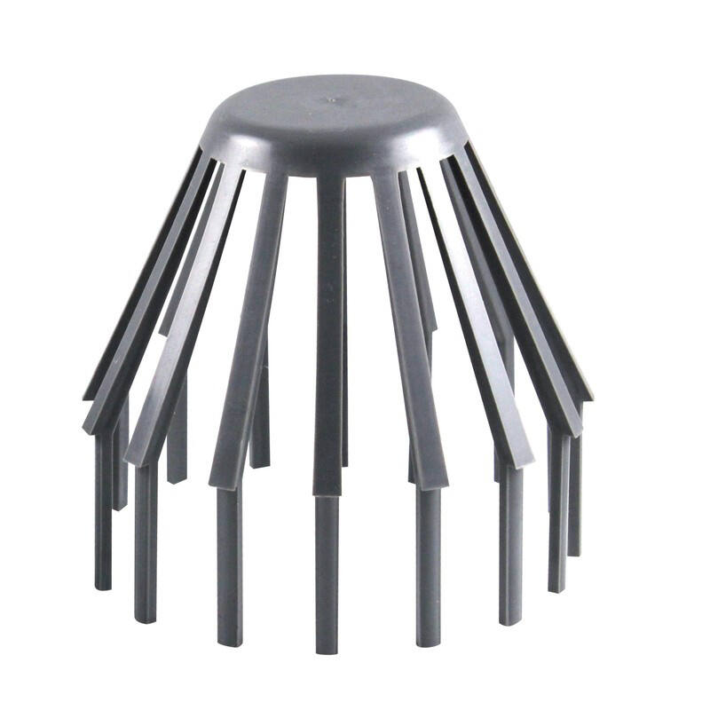 crapaudine gouttière ø 100 pvc gris - INTERPLAST