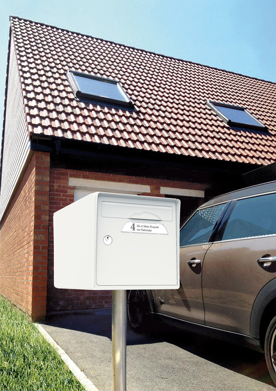 Boite aux lettres 2 portes blanche - SIGNEE