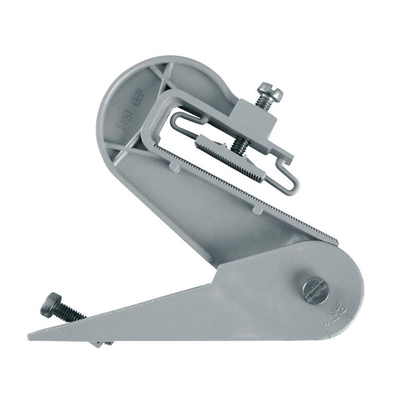 crochet gouttière orientable pvc gris pour couverture ondulée  - INTERPLAST