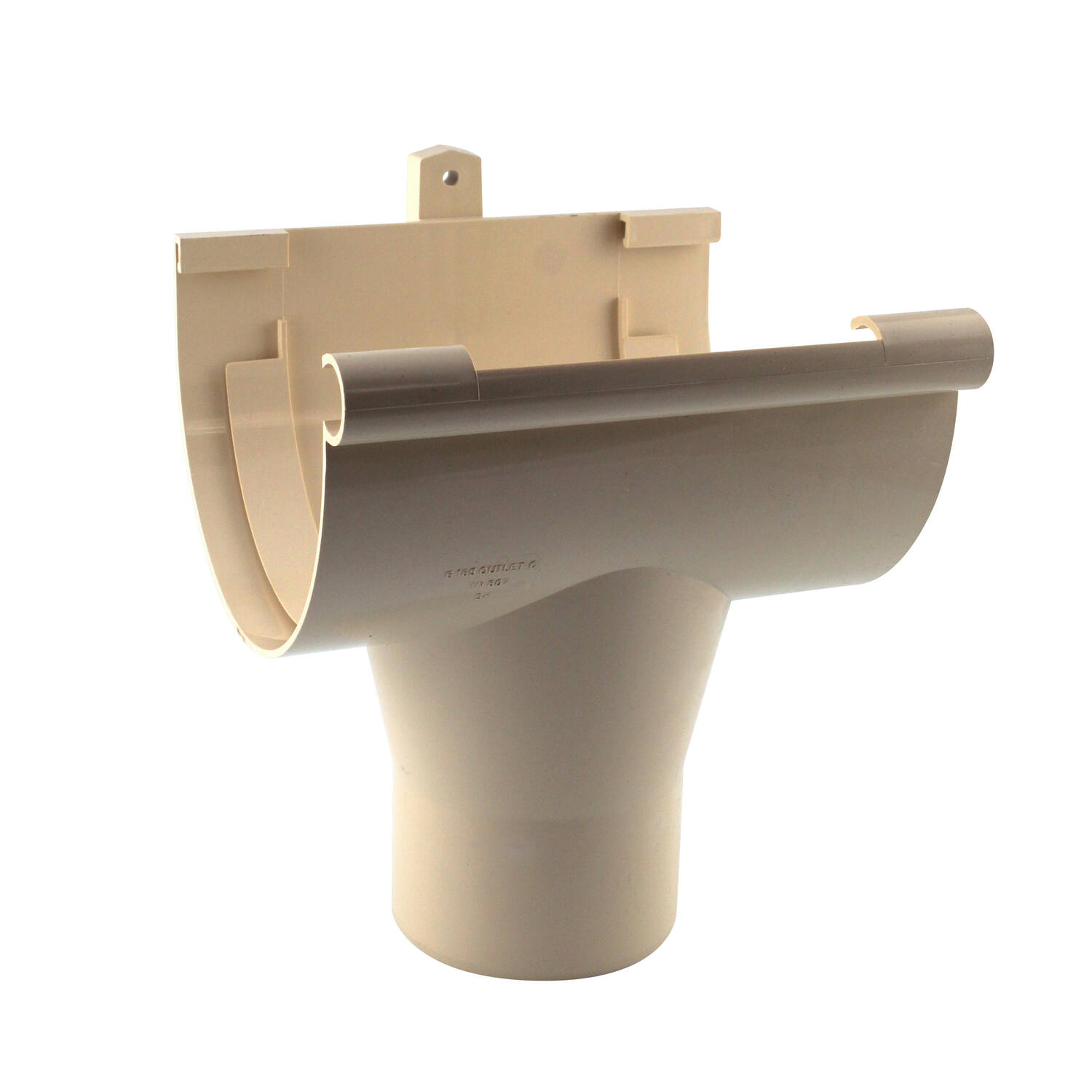 naissance centrale pvc 33 sable à coller avec pattes de fixation intégrées - INTERPLAST