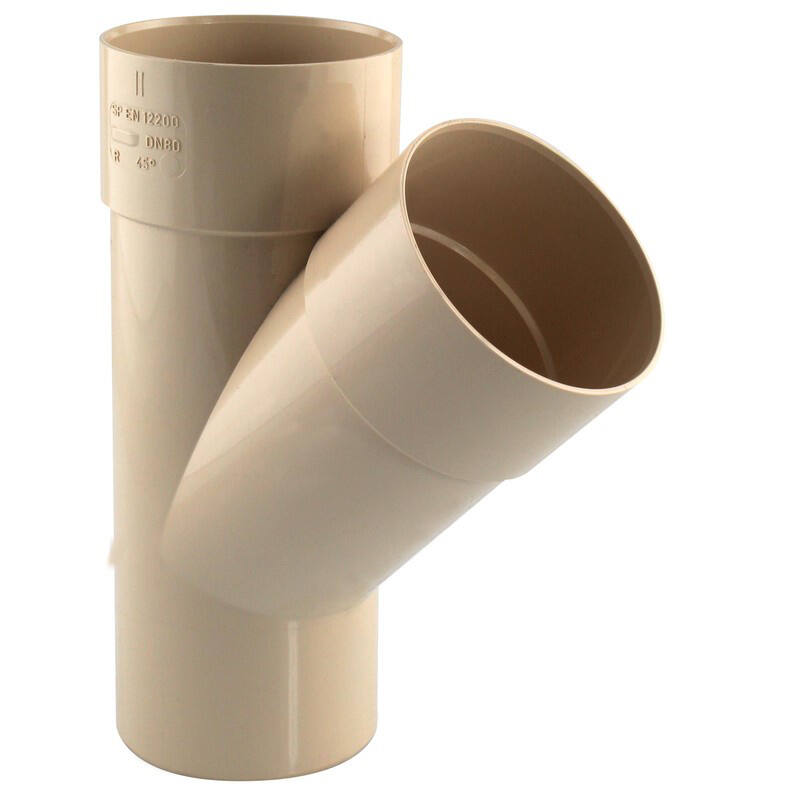 culotte gouttière 45° mf pvc 80 sable - INTERPLAST