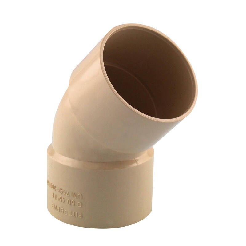 coude gouttière 45° ff pvc 50 sable - INTERPLAST