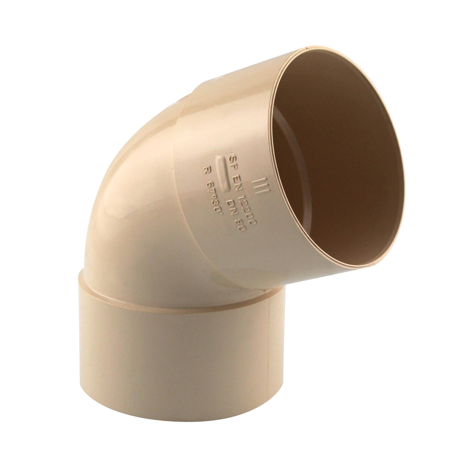 coude gouttière 67° ff pvc 80 sable - INTERPLAST