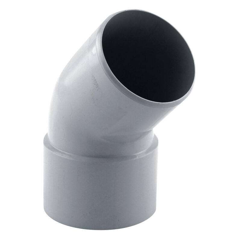 coude gouttière 45° mf pvc 50 gris - INTERPLAST