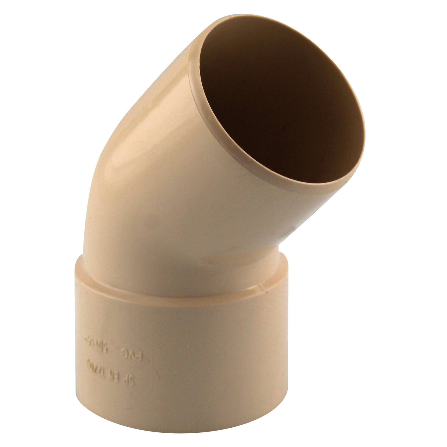coude gouttière 45° mf pvc 50 sable - INTERPLAST