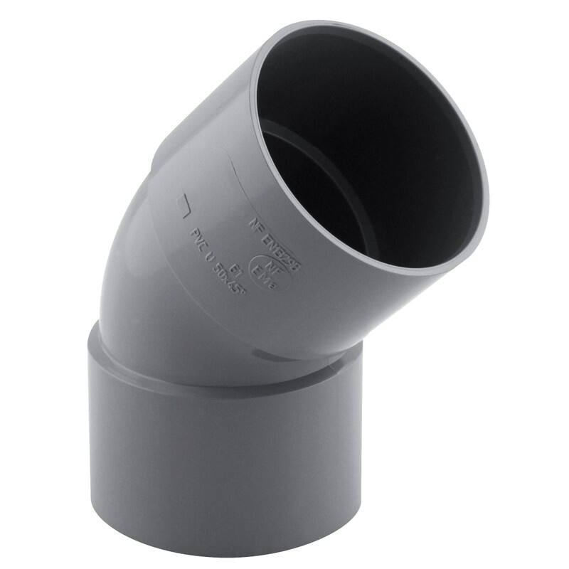 coude pvc 45° ff ø 50 nfe-nfme - INTERPLAST