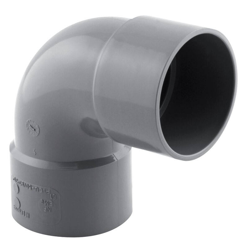 Coude pvc 87° ff ø 50 nfe-nfme - INTERPLAST