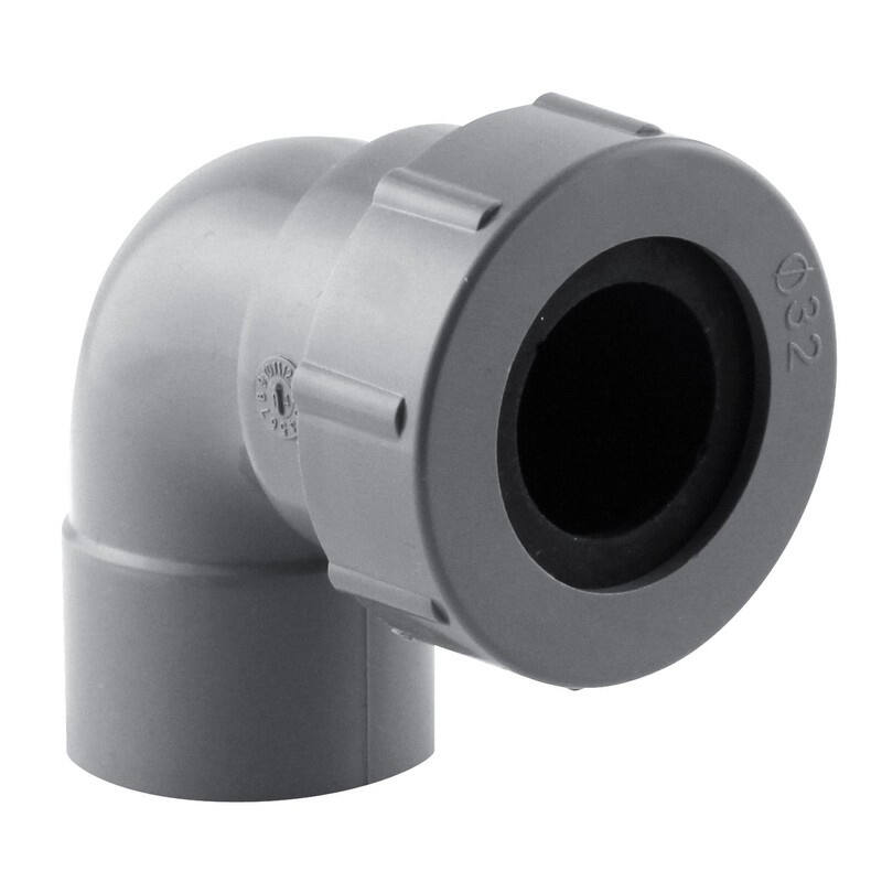 coude à joint pvc 87° ff ø 32 - INTERPLAST
