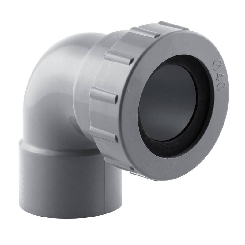 coude à joint pvc 87° ff ø 40 - INTERPLAST