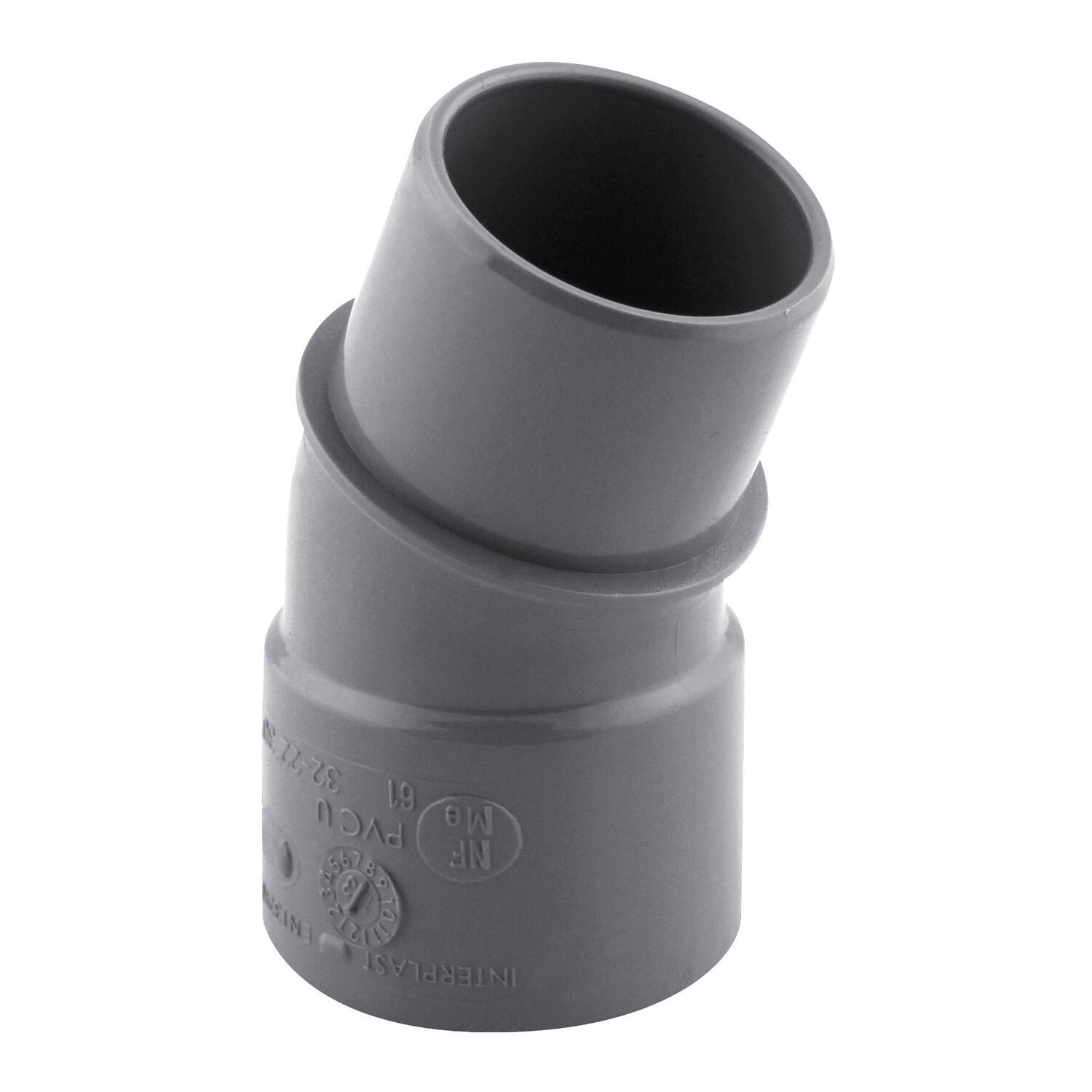 Coude pvc 20° mf ø 32 nfme - INTERPLAST