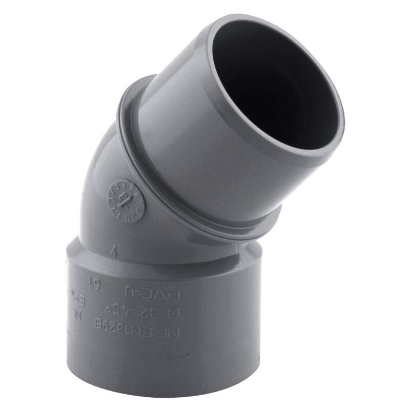 Coude pvc 45° mf ø 32 nfe-nfme - INTERPLAST