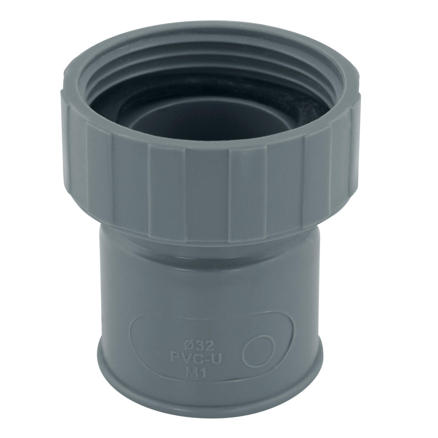 Raccord pvc ø 32  sortie lavabo douille à écrou prisonnier - INTERPLAST