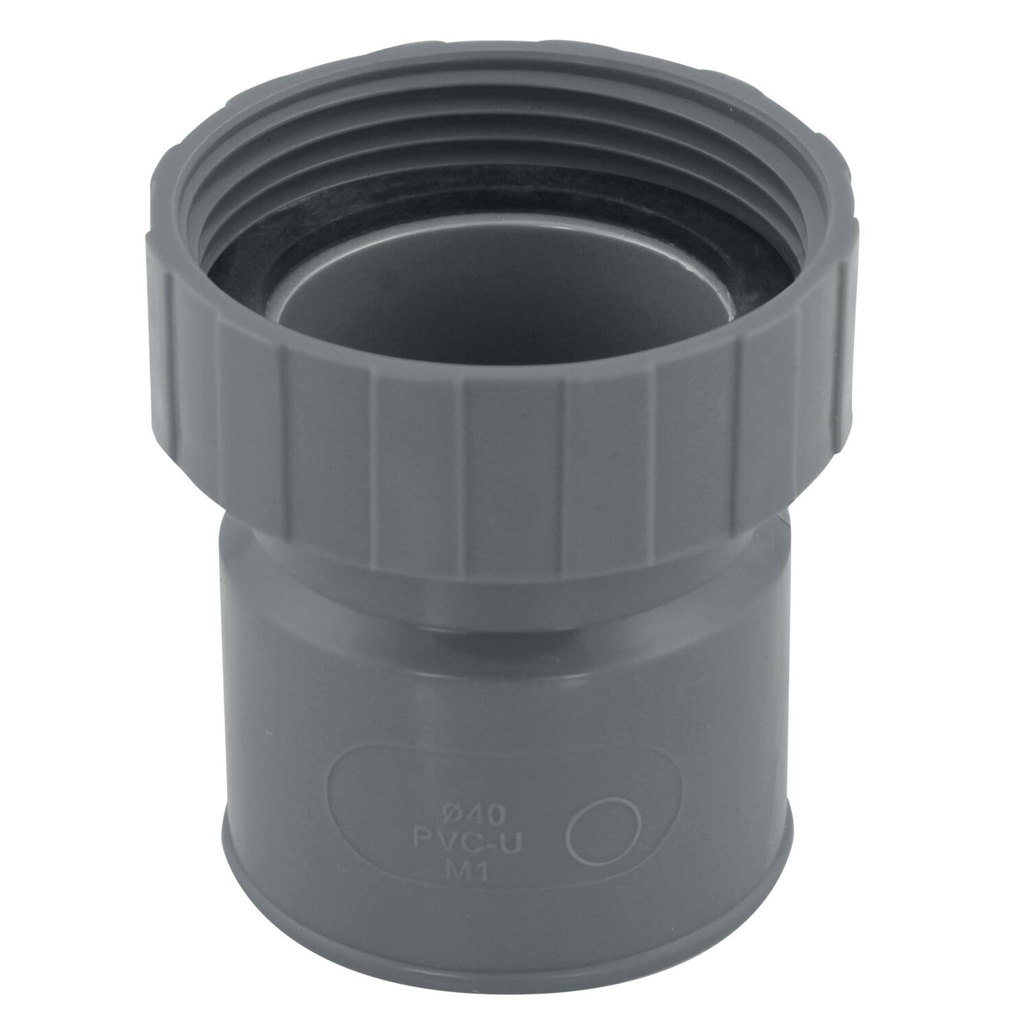 Raccord pvc ø 40 sortie lavabo douille à écrou prisonnier - INTERPLAST