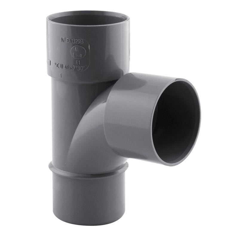 Té pied de biche pvc 87° mf ø 40 nfe-nfme - INTERPLAST