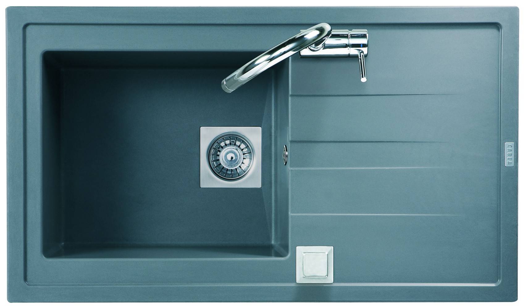 Evier à encastrer Tango 1 cuve + égouttoir Gris - CAREA